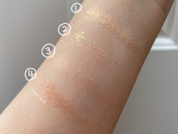 3ce glitterbomb　swatches